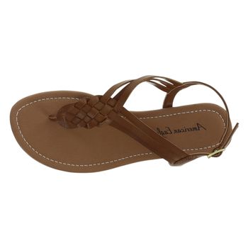 Sandalias planos de tiras trenzados Paprika para mujer