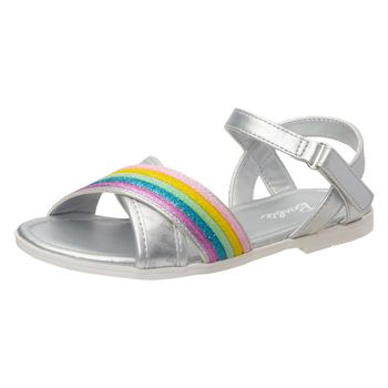 Sandalias Barbie con correa multicolor para niña