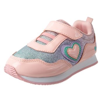 Zapatos deportivos con diseño de corazón para niña pequeña