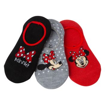 Paquete de 3 pares de medias con diseño de Minnie para niña