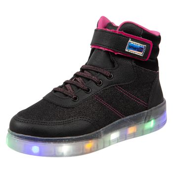 Zapatos tipo botín Sneaker con luces para niña