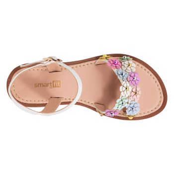Sandalias planas con diseño de flores para niña