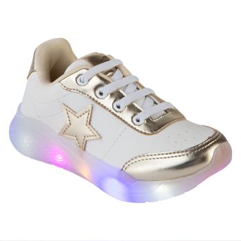 Zapatos casuales tipo sneakers con luces para niña pequeña