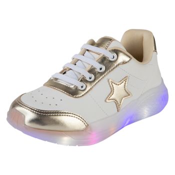 Zapatos casuales tipo sneakers con luces para niña