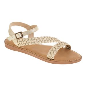 Sandalias planas tejidas para mujer