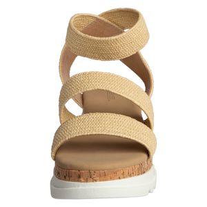 Sandalias Raffia Sandi con plataforma tipo cuña para mujer