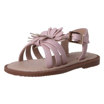 Sandalias fashion con diseño de flores y tiras para niña pequeña