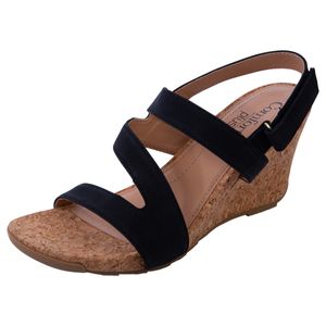 Sandallias Silvie con taco tipo cuña para mujer