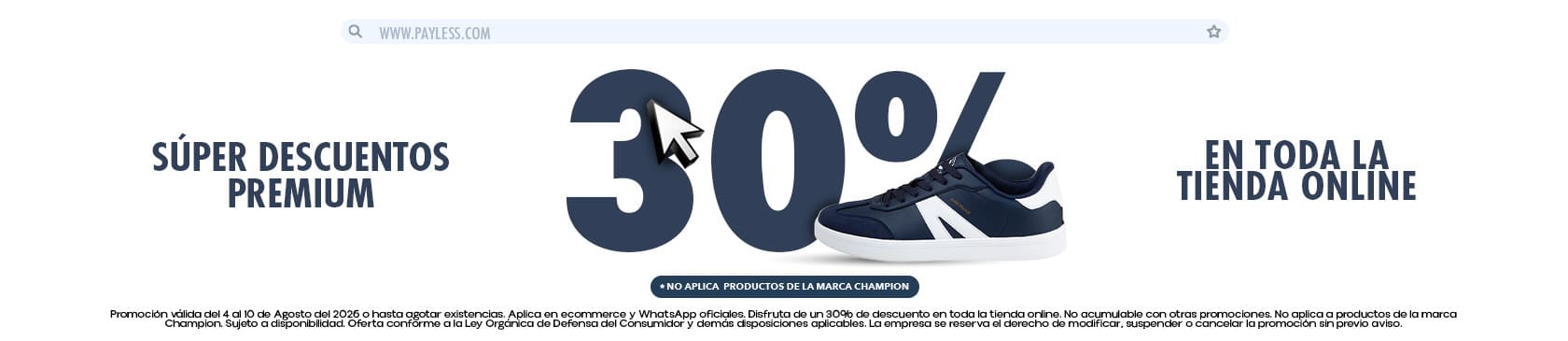 30% en toda la tienda