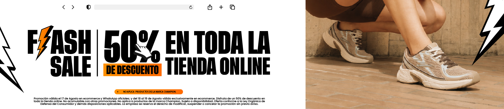 FLASH SALE 50% EN TODA LA TIENDA ONLINE